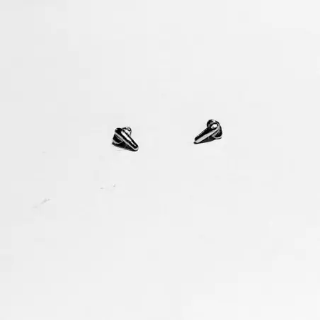 2 poignées de porte 3.20mm - White Metal - Chromé - 1:43