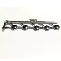5 inserts bombés - White Metal - ø7 X 1.70 mm - 1:43