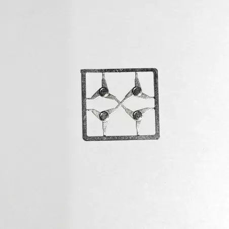 4 Écrous Papillon - Env. ø 4.50 mm - Photodécoupe