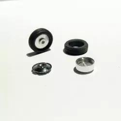 4 roues complètes ø 14.40 mm - Ech 1:43