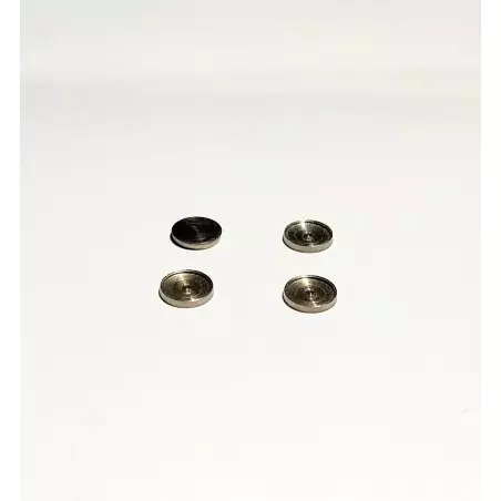 4 bases de phares ø5.50 mm pour pastilles de 5mm - Laiton Nickelé -...