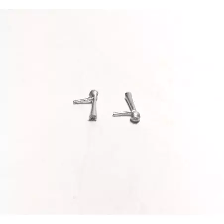 2 Klaxons en white metal brut - Ech 1:43 - Environ 10.30 mm