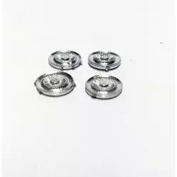 4 inserts ø9.50 mm - White metal chromé - 1:43 - Artisans43