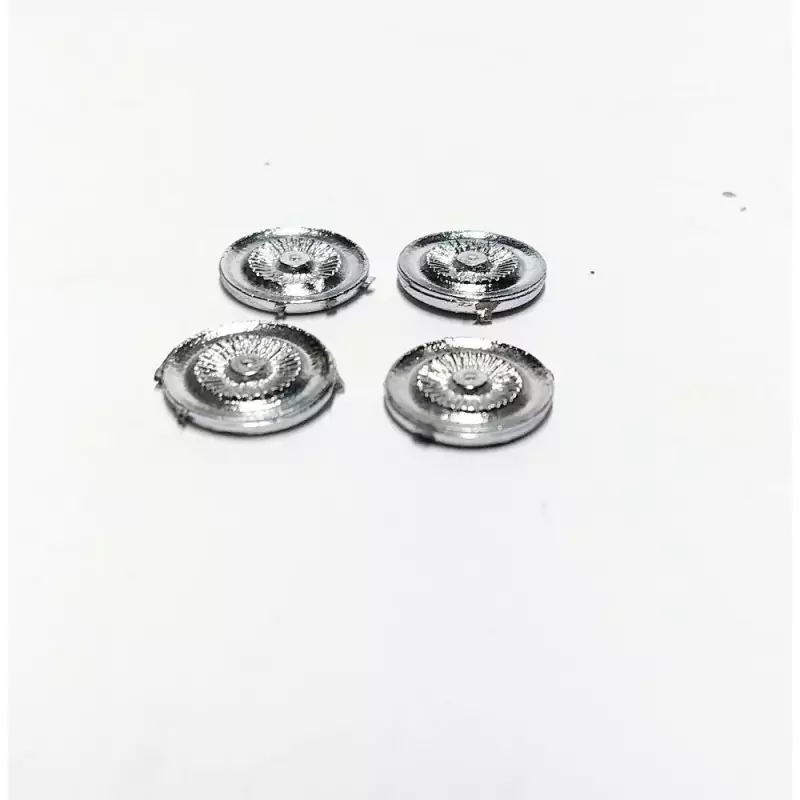4 inserts ø9.50 mm - White metal chromé - 1:43 - Artisans43