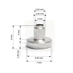 4 moyeux aluminium - ø7 mm - CPC Production
