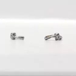 2 poignées de portière - Long. 4.30mm - White Metal - 1:43