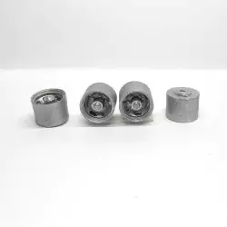 4 roues ø11.60 mm - Résine - Peint en gris - 1:43