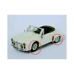 Jantes Renault 4CV 1950 - White Metal - 1:43 - Artisans43