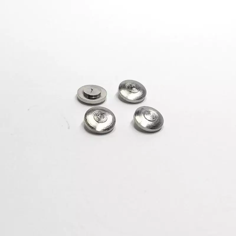 4 inserts de centre de roue ø5mm - Laiton Nickelé - CPC Production