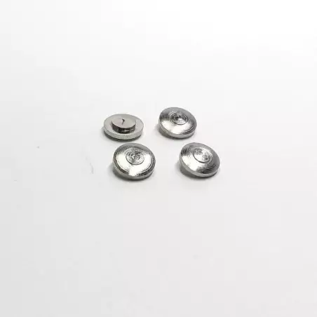 4 inserts de centre de roue ø5mm - Laiton Nickelé - CPC Production