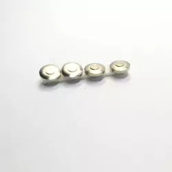 4 inserts de centre de roue ø5mm - Laiton Nickelé - CPC Production