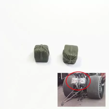 2 Parachutes fermés Dragster - 10x10 mm