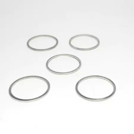 5 Bagues - Laiton Nickelé - Ø 11.60 Mm X 0.60 Mm - CPC Production