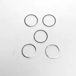 5 Bagues - Laiton Nickelé - Ø 11.60 Mm X 0.60 Mm - CPC Production