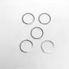 5 Bagues - Laiton Nickelé - Ø 11.60 Mm X 0.60 Mm - CPC Production