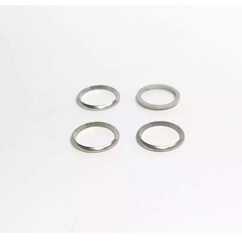 4 bagues "Forme" ø7.20 X 0.70 mm - Laiton Nickelé - CPC Production