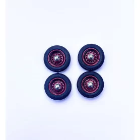 PANHARD - 4 roues complètes - Bordeaux - Ech 1:43 |Pièces et kits p...