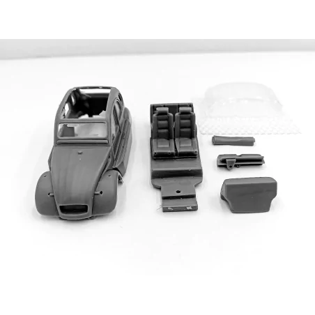 Carrosserie : Citroën 2CV Amphibie - Résine - 1:43