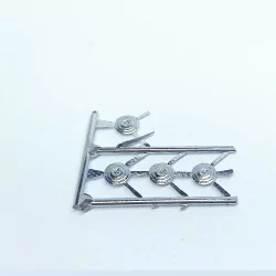 4 inserts ø6.50 mm - White Metal - 1:43