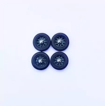 PANHARD - 4 roues complètes - Vert - Ech 1:43