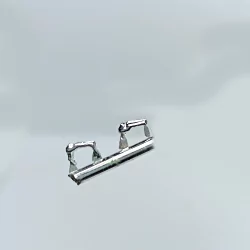 2 poignées de porte - Longueur 4.60 mm - White Metal Chromé - 1:43