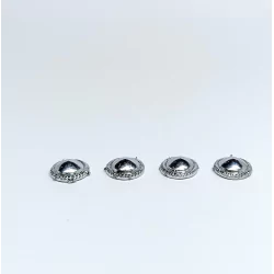 4 inserts ø8 mm - White Metal - Chromé