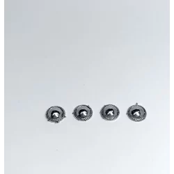 4 inserts ø8 mm - White Metal - Chromé
