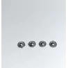 4 inserts ø8 mm - White Metal - Chromé