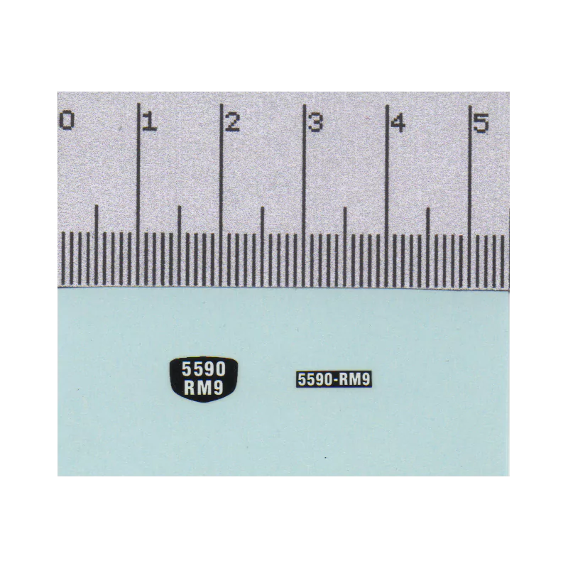 Décalcomanie - Plaque AV/AR 1939/1940 (RM9) - 1:43