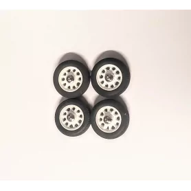 PANHARD - 4 roues complètes - Blanc - Ech 1:43 |Pièces et kits pour...