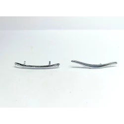 Pare-chocs - Peugeot 401 - White Metal + Chrome - 1:43