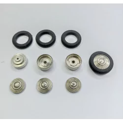 4 roues en laiton + Nickelage - ø18 mm - 1:43