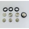 4 roues en laiton + Nickelage - ø18 mm - 1:43