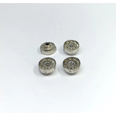 4 jantes ø10.70 mm - White Metal - 1:43
