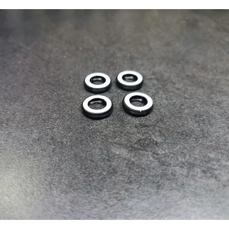 4 pneus ø12mm avec coté blanc - Résine souple - Artisans43