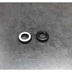 4 pneus ø12mm avec coté blanc - Résine souple - Artisans43