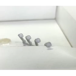 4 bouchons ø3mm - White Metal - Artisans43