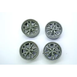 4 jantes 27X15 mm - Résine - 1:18