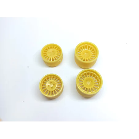 4 jantes en résine AV ø23mm - AR ø25.70mm - Résine -1:18
