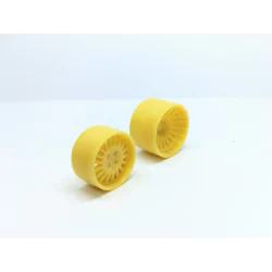4 jantes en résine AV ø23mm - AR ø25.70mm - Résine -1:18