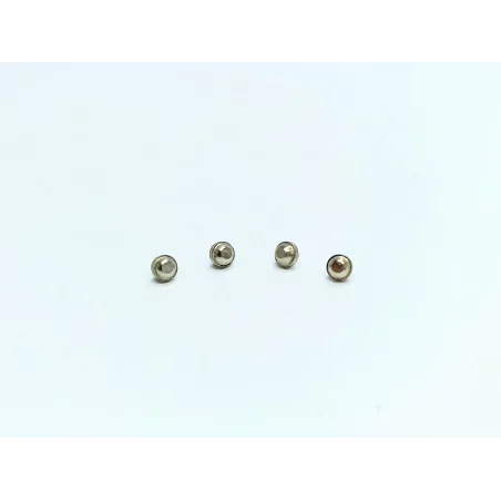 4 bases de phares arrières ø2mm - Laiton + Nickelage - CPC Production