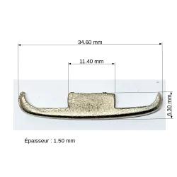 Pare chocs - Long 34.60 - White Metal - CPC