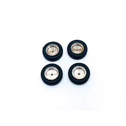 4 Pneus + Jantes Laiton Nickelé - ø 12.50 mm - CPC Production