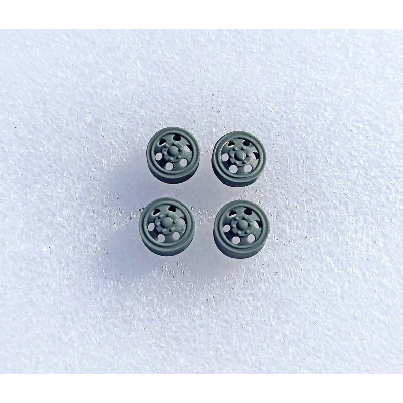 4 Jantes Camion ø12.20 mm - Résine 3D - 1:43