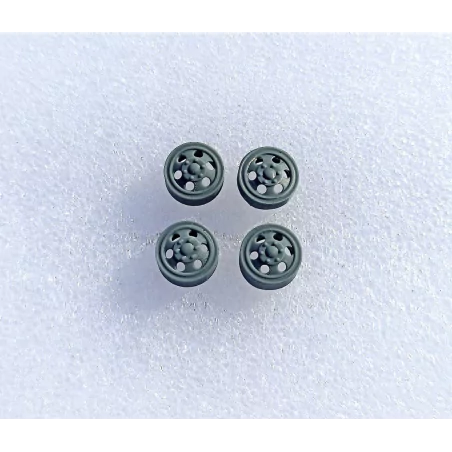 4 Jantes Camion ø12.20 mm - Résine 3D - 1:43