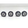 4 roues avec jantes 8 branches ø16mm - Résine 3D - 1:43