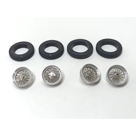 4 roues avec jantes à Rayons ø18mm - Aluminium - 1:43