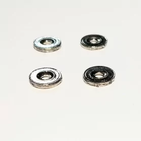 4 disque White Metal - Chromé - ø9mm - Ech 1:43 |Pièces et kits pou...