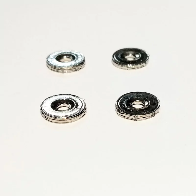4 disque White Metal - Chromé - ø9mm - Ech 1:43 |Pièces et kits pou...