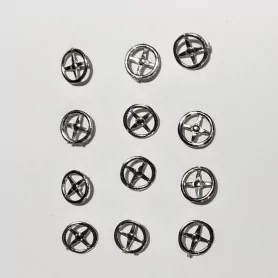 Lot de 12 Volants Bugatti - Tige cassée - Ech 1:43 - White Metal
